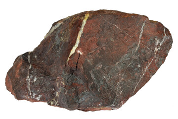 bloodstone from Wabana, Canada isolated on white background