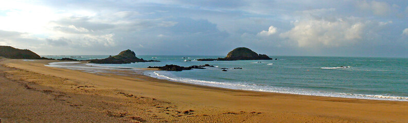 sunset on a Breton beach, somewhere near the famous corsair city of Saint Malo