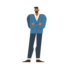 afro businessman character