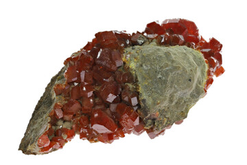 wulfenite from Mexico isolated on white background