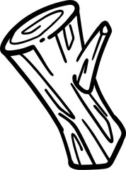 hand drawn wood illustration