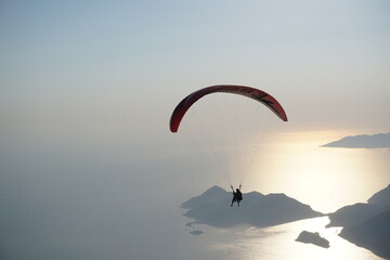 paraglider in the sky