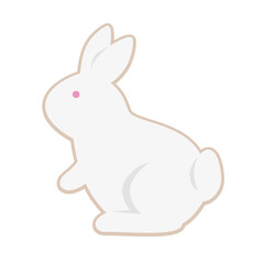 white rabbit cartoon