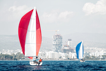 Sailing regatta in Limassol, Cyprus