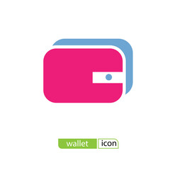 Wallet Icon in trendy flat style isolated on grey background. Wallet symbol for your web site design, logo, app, UI. Vector illustration