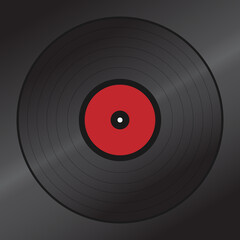 Vinyl record. Vector illustration. Icon, sign, design element. For various design purposes.
