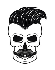 barbershop skull hipster