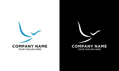 line art logo humming bird vector, label, badge, illustration design