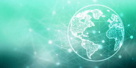 2d illustration world map abstract background