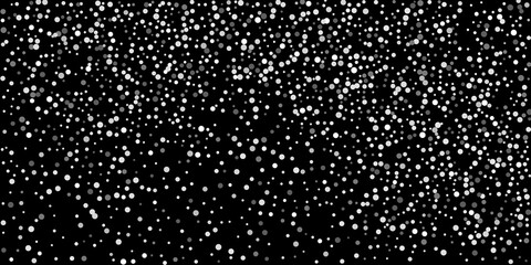 Silver glitter confetti on a black background. Luxury festive background. Decorative element. Element of design. Vector illustration, EPS 10.