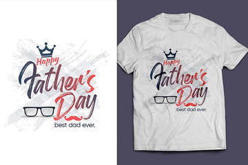 Best Dad Ever Fathers Day T-shirt design Template