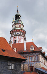 Fototapeta premium 13th century castle in the cozy little town of Cesky Krumlov in the Renaissance Baroque style