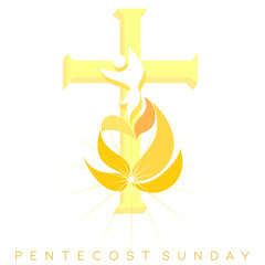 An abstract vector illustration on Pentecost Sunday