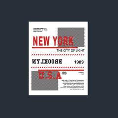 New York City U.S.A typography