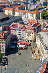 Obraz premium DRESDEN, GERMANY, 23 JULY 2020: aerial view of the main square of the historic center