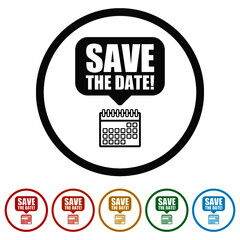 Save the Date ring icon color set
