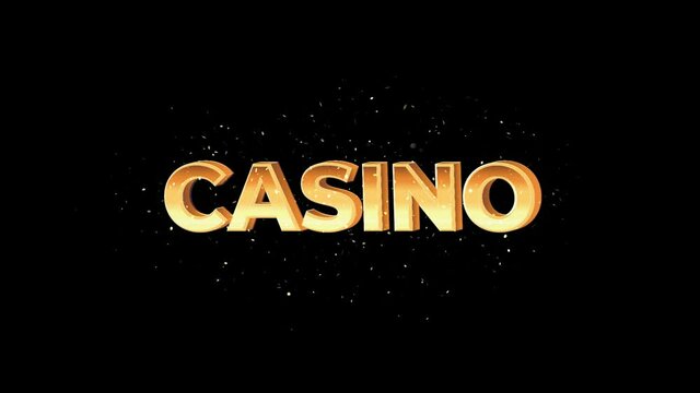 Animation Gold Casino Text Alpha Channel