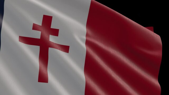 Flag of free france (1940-1944) Moving Camera