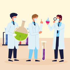 Obraz premium scientists science laboratory
