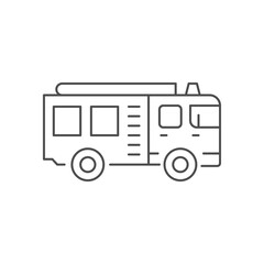 Fire engine truck line icon