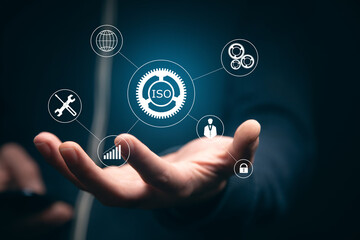 ISO concept with man holding phone