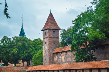 The walls of the Malbork Castle, Poland
