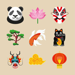 chinese icon set