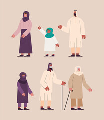 six muslim persons