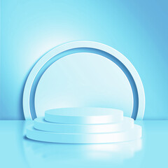 Elegant background with a pedestal.Concept display scene stage platform,showcase, product, sale, banner, presentation, cosmetic. 3D render.