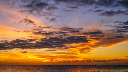 Fototapeta na wymiar Sunset on Mahe Island, Seychelles