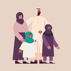 Obraz premium muslim family parents