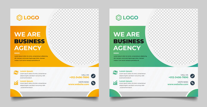 corporate facebook ads banner template for social media post