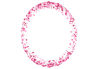 Rose Elegant Confetti Background. Red Anniversary Backdrop. Pink Heart Small. Purple Marry Wallpaper. Greeting Illustration.