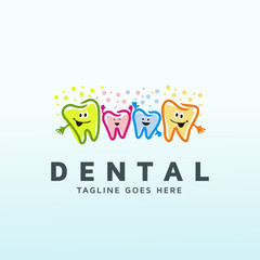pediatric dental vector logo design idea and inspiration
