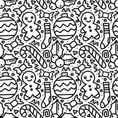 pattern of christmas day hand drawing