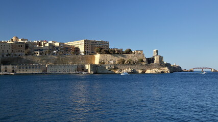 Valetta city seen from sea side, Malta