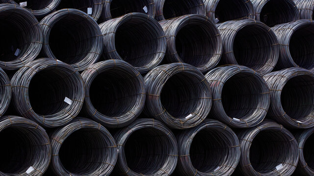 Pile of wire rod or coil for industrial usage