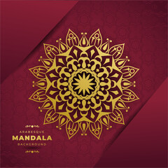 Luxury ornamental mandala design background in gold colour luxury and elegant logo monogram. Retro vintage,