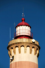 Beautiful and colossal Aveiro beach lighthouse