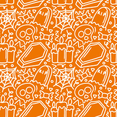 drawing of hand drawn halloween