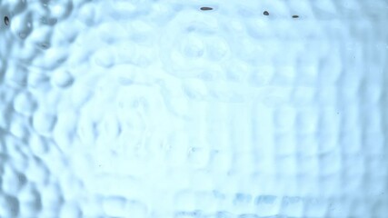 Super Slow Motion Shot of ulsing Blue Clear Water Surface at 1000fps.