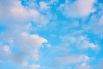 White clouds in the blue sky