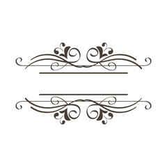 Isolated banner ornament