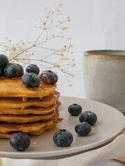 blueberries and blueberry pancake 