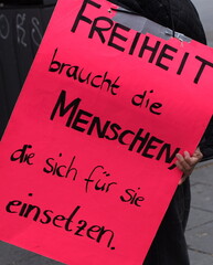 Plakat auf einer Demo: 