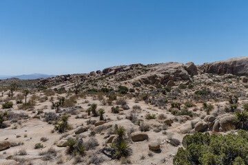 Scenic rock formation at the Joshua Tree National Park, Southern California