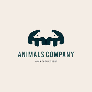 Minimalist, Pets and Animals Logo Royalty-free vector EPS original Logo