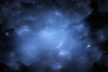 Space background with stardust and shining stars. Realistic cosmos and color nebula. Colorful galaxy. 3d illustration
