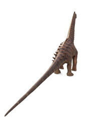 alamosaurus in white background rear view