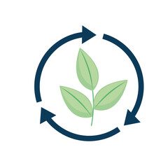 leaves inside recycle arrows